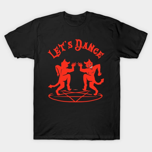 Satan Dance Baphomet Occult Satanism T-Shirt by Foxxy Merch